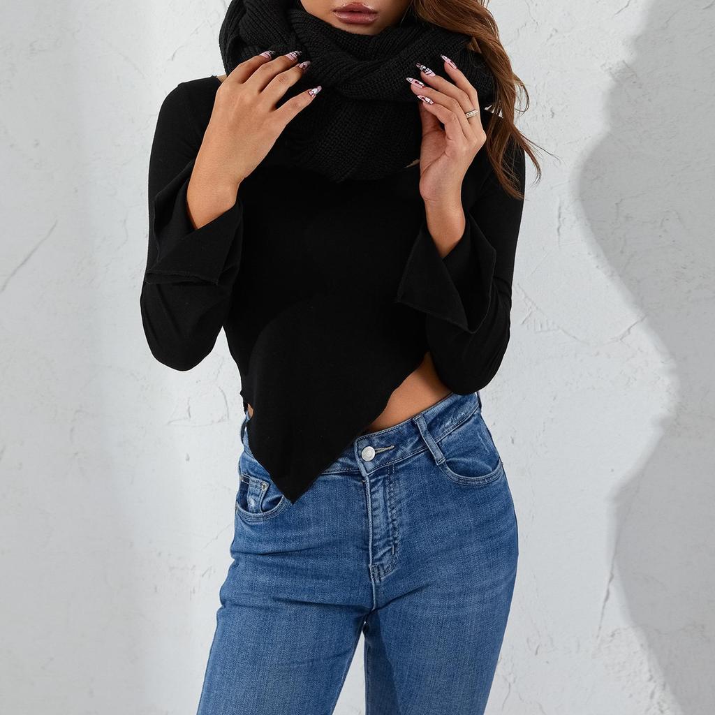 Unisex Knitted Shawl Sweater with Sleeves - Versatile Solid Color Cloak for Autumn and Winter Parties