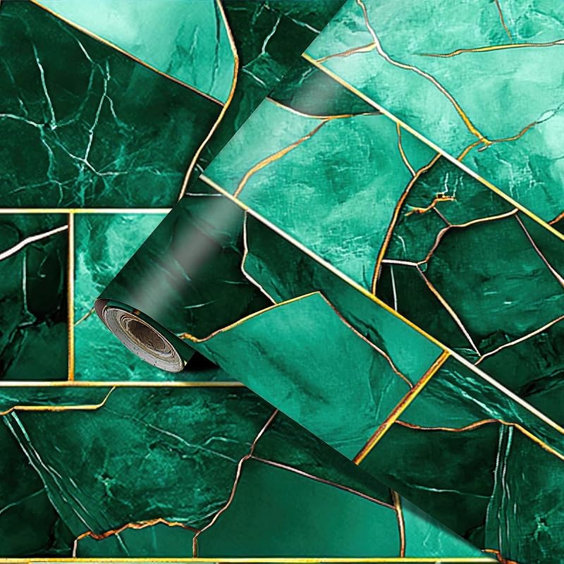 Schwarz Gold Marmor Tapete Marmor Kontaktpapier Vinyl Selbstklebend Abnehmbar Arbeitsplatte Peel and Stick Wandtapete für Renovierung Wand Arbeitsplatte