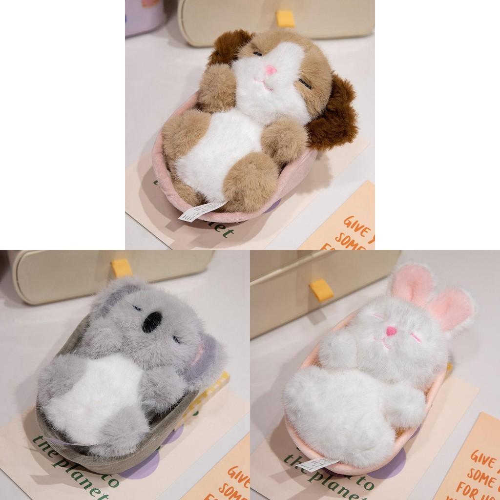 Sleeping Animal Basket Plush Toy Cute Cartoon Koala Rabbit Puppy Doll Children