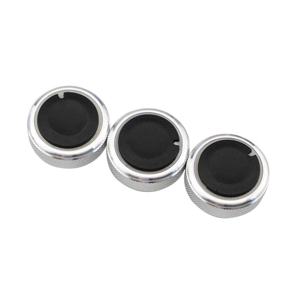 3pcs Per Set Aluminum Alloy Car Styling Air Conditioning Knob AC Knob Heat Control Switch Button Knob For Ford Focus MK2