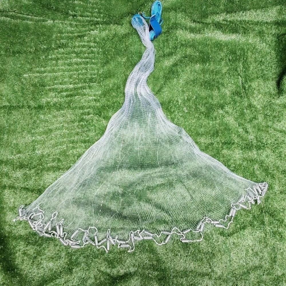 No Circle Fishing Net Hand Cast Cast Fish Net Firm American Style Fishnet  Fishing Tackle