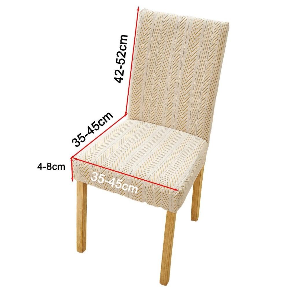 

High Back Dining Chair Cover Elastic Spandex Stretch Jacquard Stretch Chair Cover Slipcover Jacquard Chair Cover Dining Room хаки