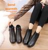 Women's Winter Cotton Flat Heel Short Boots - Non-Slip, Warm, Large Sizes 41-42 for Middle-aged & Elderly