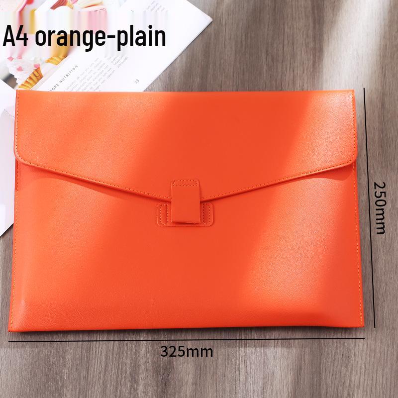 Large Capacity A4 Leather File Bag - Multifunctional Business Office Folder