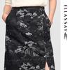 ELLASSAY Women's Printed New Chinese Style Slit Midi Skirt