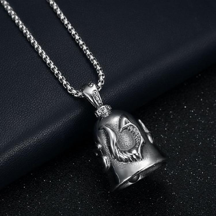 Stainless Steel Motorbike Bells Bicycles Positive Energy Charm Good Fortunes Keychain for Peaceful Journey Road Blessing