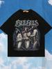 Meeste ja naiste Bee Gees logo unisex 100% puuvillane T-särk, pehme, kõikideks aastaaegadeks sobiv vabaaja tänavarõivaste põhitoode, kõikidega sobiv kõikide hooaegade stiil