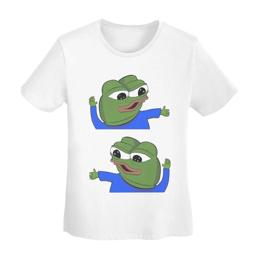 Pepe The Frog Peepo Emote TShirt Women Short Sleeve T Shirts Crew Neck Streetwear Cotton Summer Tees Streetwear