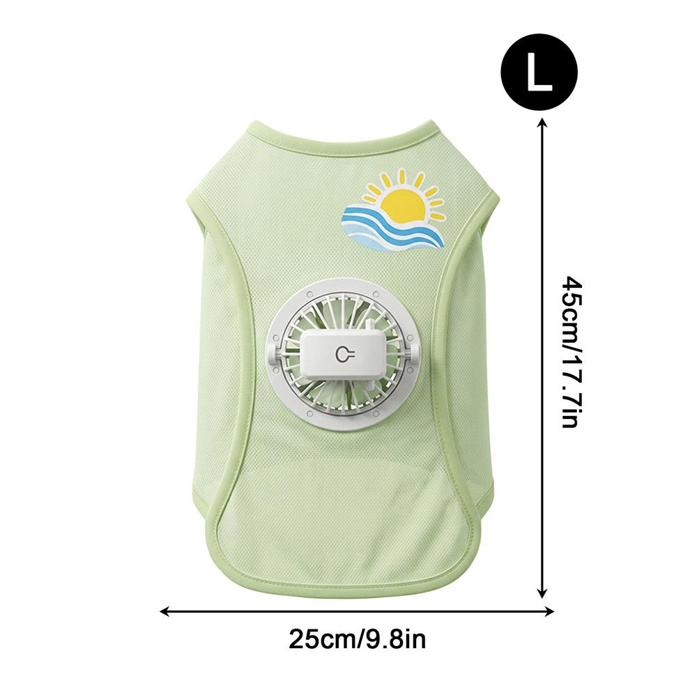 Dog Cooling Vest 3-Speed Skin-Friendly Summer Pet Clothes with Fan Pet Cooling Vest for Small Medium and Large Breed Photo Props
