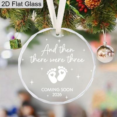 Gifts for Expecting Parents Baby Pregnancy Announcement Gift Ideas for Husband, Family - Baby Ornament 2026 - Glass Pregnancy Announcement Ornament