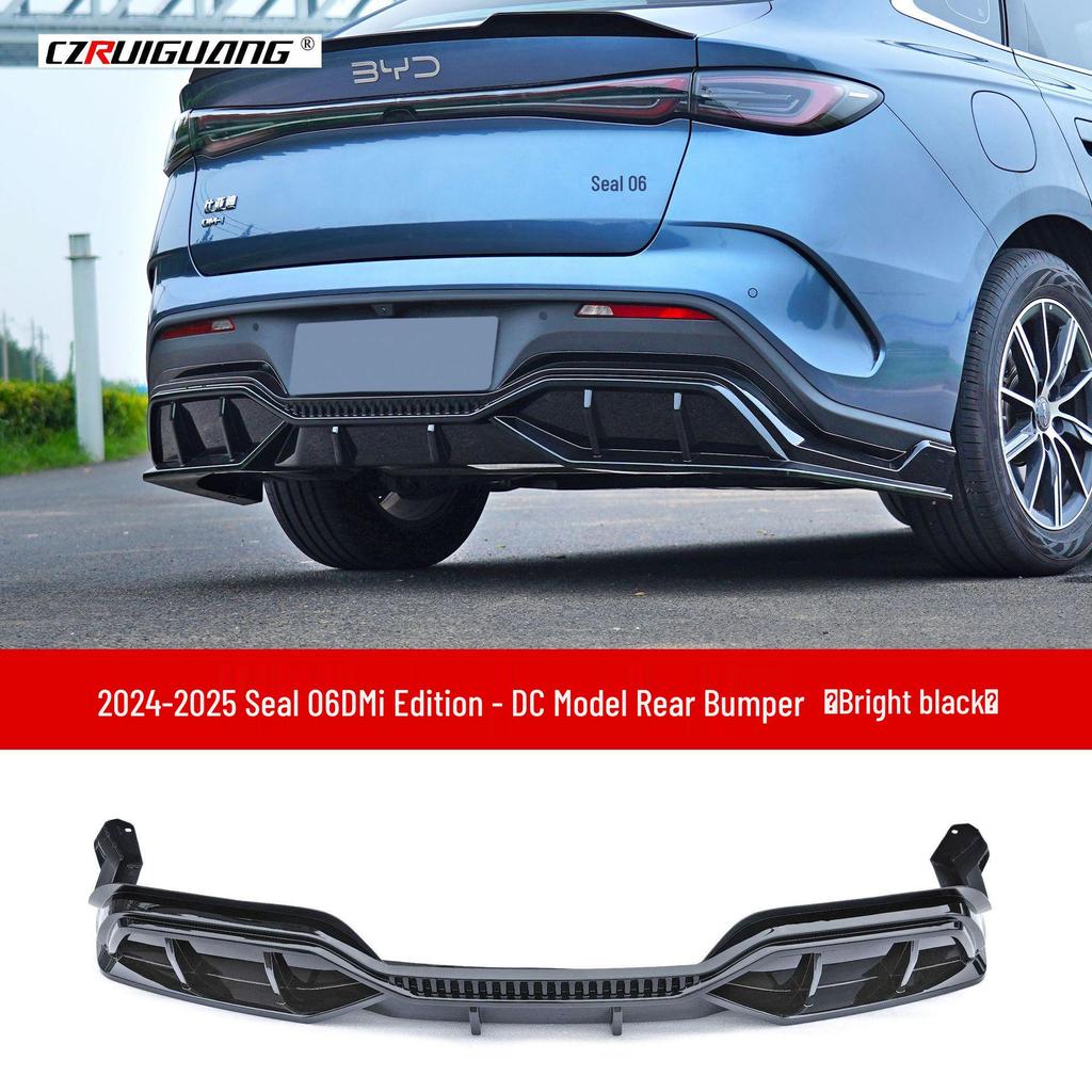 BYD Seal 06DMI-DC Accessories: Rear Wing, Spoiler, Front Bumper, Splitter, Side Skirts, Rear Lip, Rear Bumper.