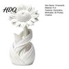 Mini White Flower Decor 3D Printed Sunflower Ornament Nordic Style Matte Desk Decor Artistic Sculpture Aesthetic Table Shelf Decoration Minimalist
