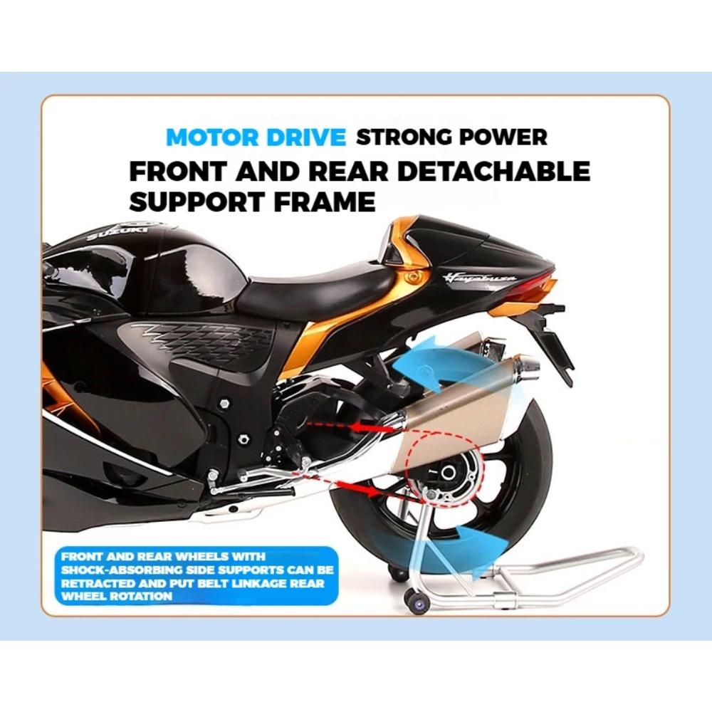 Spray 1/6 SUZUKI HAYABUSA GSX-1300R Alloy Diecast Motorcycle Model Collection Hobby High Simulation Home Decoration Ornament Boy