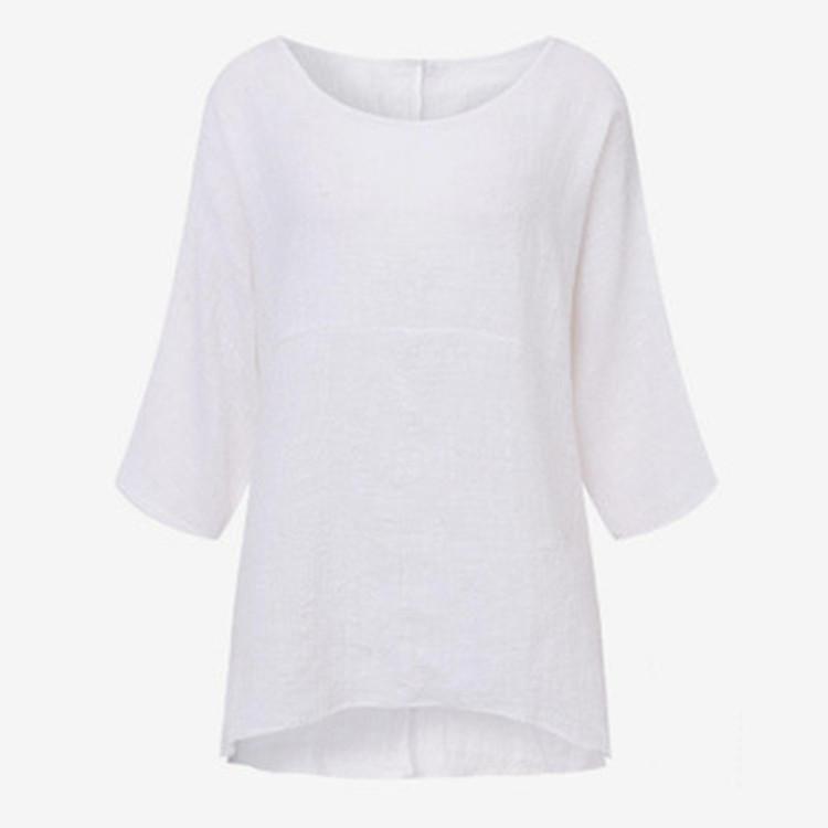 

Жіноча літня повсякденна футболка великого розміру однотонна зручна з рукавами «летюча миша» 5XL білий