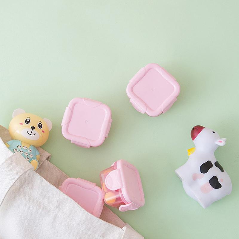 1/7Pcs Candy-Colored Mini Sealed Storage Box For Storing Hamster Snacks And Separating Condiments - Portable