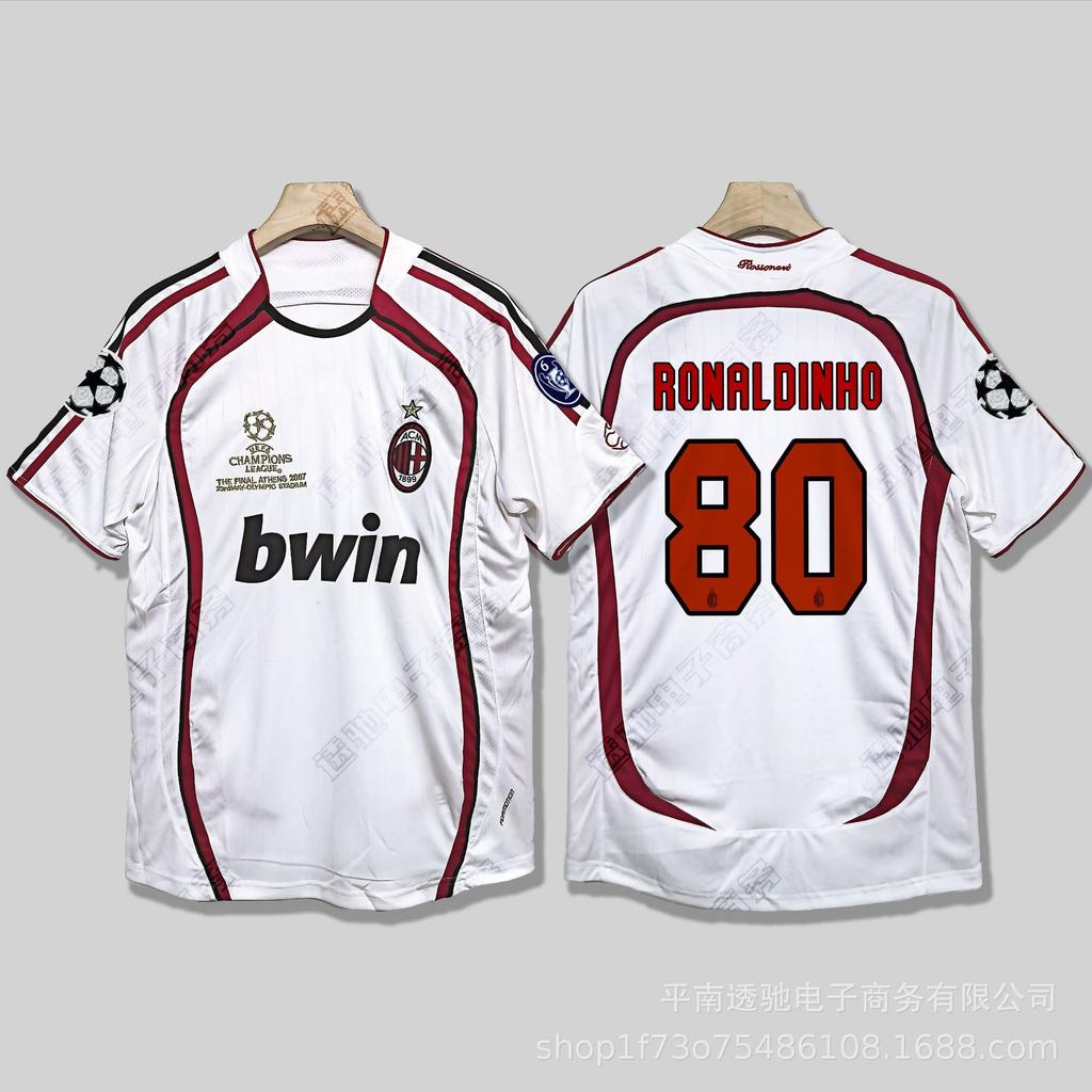 0607AC Milan retro jersey Cacanesta Maldini Inzaghi Pirlo long short-sleeved football jersey