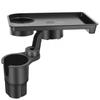 Dotcom Prime Car Drink Holder, Holds 2 Drinks, Table with Tray, Smartphone Holder, In-Car, Insert Type