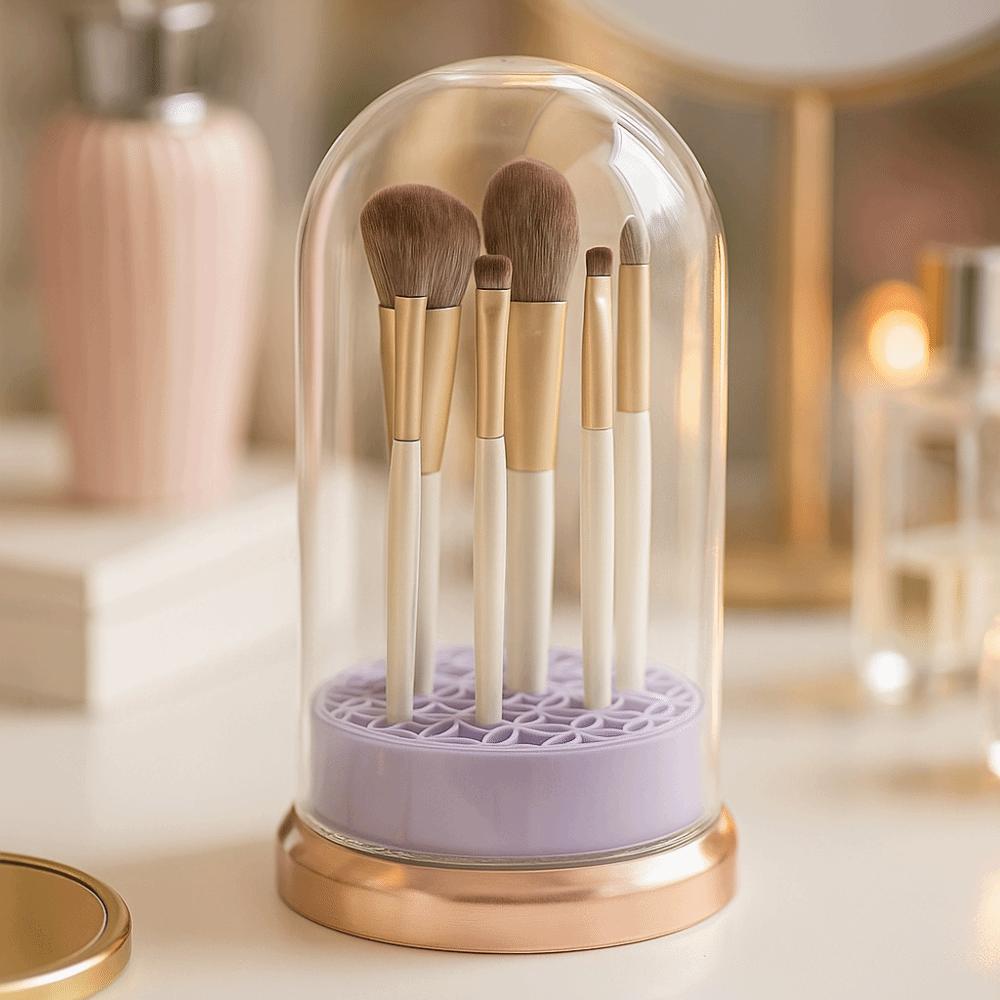 Large Capacity Makeup Brush Storage Bucket Cosmetic Brush Hang Drying Holder  Dressing Table
