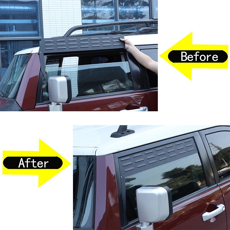 Car Front Side Window Ventilation Panel Decoration Aluminum Alloy For Toyota FJ Cruiser 2007-2026 Modification Accessories