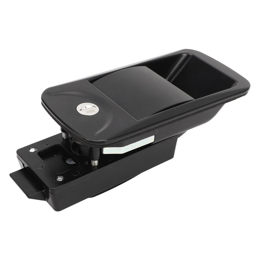 RV Door Lock with 2 Keys Zinc Alloy Flush Mount RV Door Latch Handle for Yacht Caravan Black 6.2 X 3in