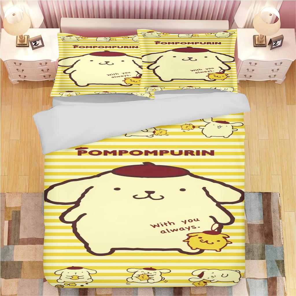 Comforter Pompompurin Dog Children Cartoon Duvet Animation Printed Comforter Polyester Bedding Twin Size Gift