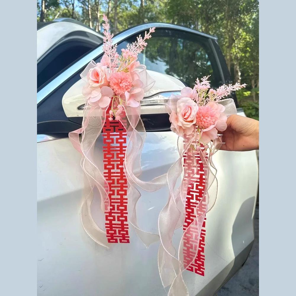 Wedding Car Decoration Floral Set for Handles and Dowry Car