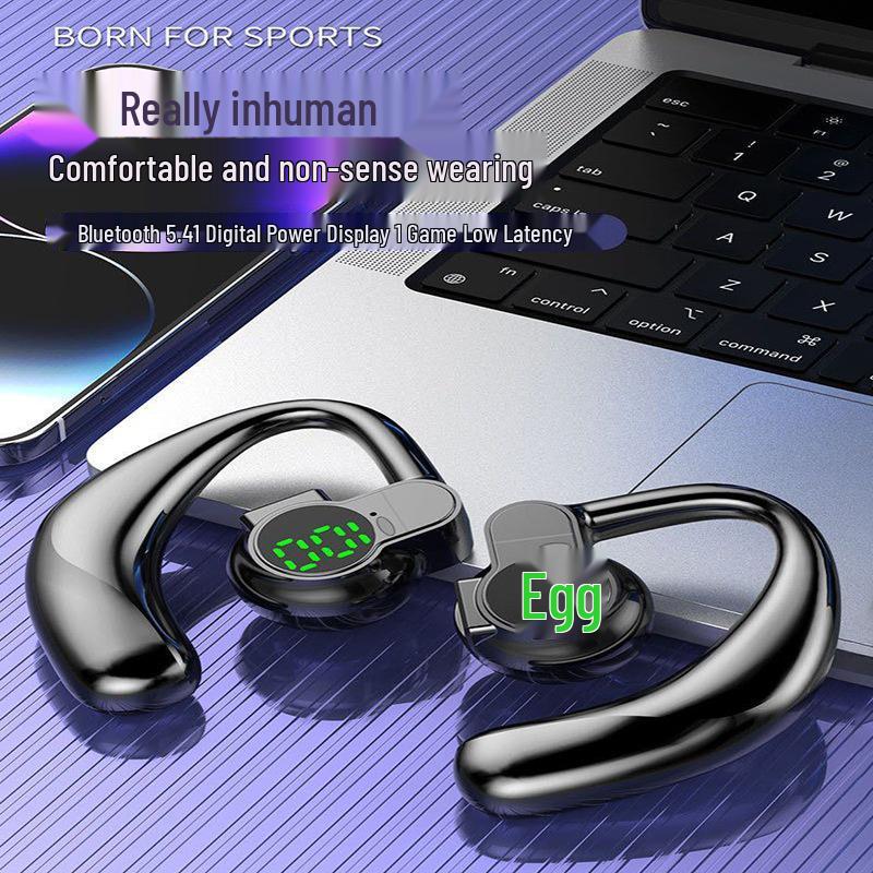 S03 Waterproof Bluetooth 5.4 Headphones - Ultra-long Battery, Rotatable Stereo Sound, Noise-Cancelling, Wireless Ear Hooks