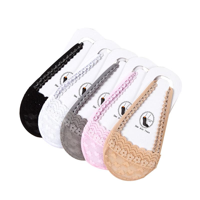 2021 Women's No-Slip Thin Lace Ankle Socks - Invisible Low-Cut Half-Foot Design for Summer