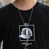 Trendy Titanium Steel Hip Hop Sweater Chain with OFFTHEWALL Letter Pendant for Men