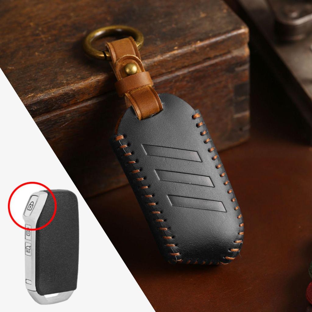 Handmade Leather Key Bag for Kia K5/Zhipao 19 K3 - Personalized Crazy Horse Style