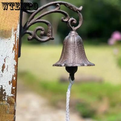 1PC Retro Rustikaler Stil Metall Außenhof Planke Wanddekoration Blume geformte Türklingel, Willkommen zu Hause Türklingel