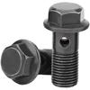 EVGATSAUTO Motorcycle Brake Banjo Bolts Kit, 5pcs M10×1.0mm Banjo Bolts Brake Line Fittings Adapter for Brake Caliper Master Cylinder