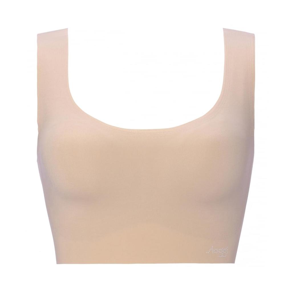 Triumph Sloggi G028 Cotton Blend with M001 Size M Half-Top Cups, Wireless, Women's Underwear, (Sugar Beige),