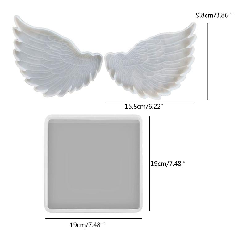 Angel Wings Silicone Molds Epoxy Resin Casting Molds for Jewelry Making Crafs DIY Pendant Necklace for Key Chain Decor