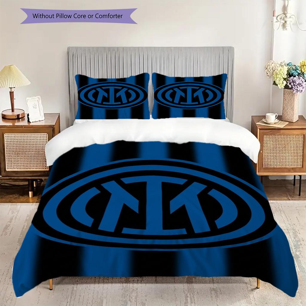 Eredità Inter: Biancheria da letto Tradizione a Strisce Blu (1 * copripiumino + 2 * federa, senza nucleo) Set lenzuola regalo di compleanno di Natale