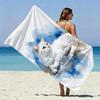 Watercolor Cute Cat Beach Towel Patterned Sunscreen And Windproof Suitable For Swimming Pool Camping Travel Blanket