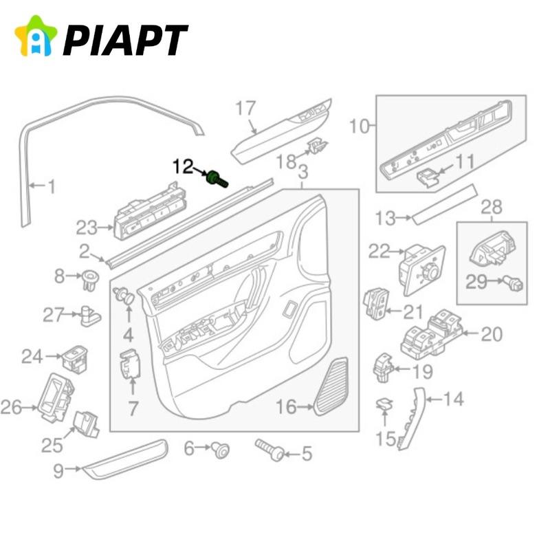 40PCS OE#N10415903 Handle Inside Screw Oval Hexagon Socket Head Bolt for VW BMW N10415903