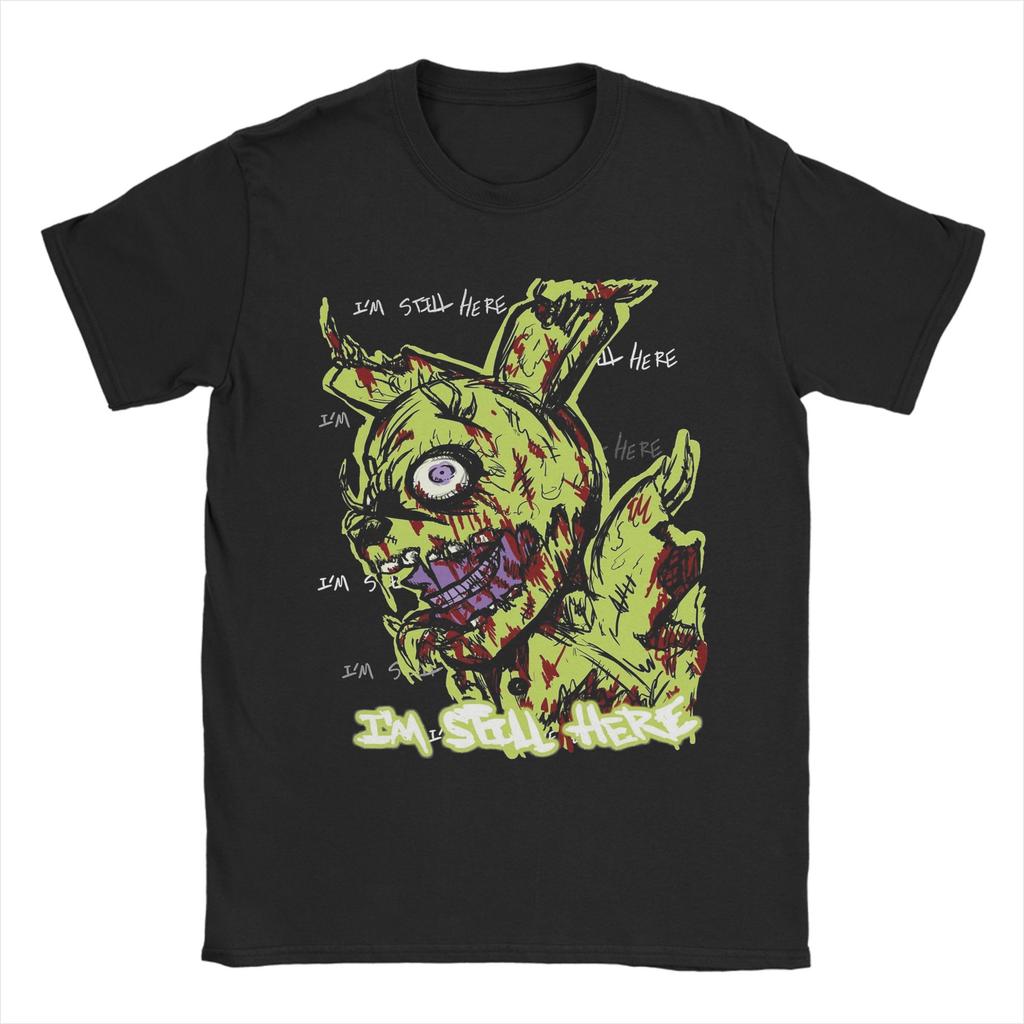 FNAF At Freddys Springtrap Unisex T-Shirts Lustige T-Shirts Kurzarm Rundhals T-Shirts Reine Baumwolle Große Größen Kleidung
