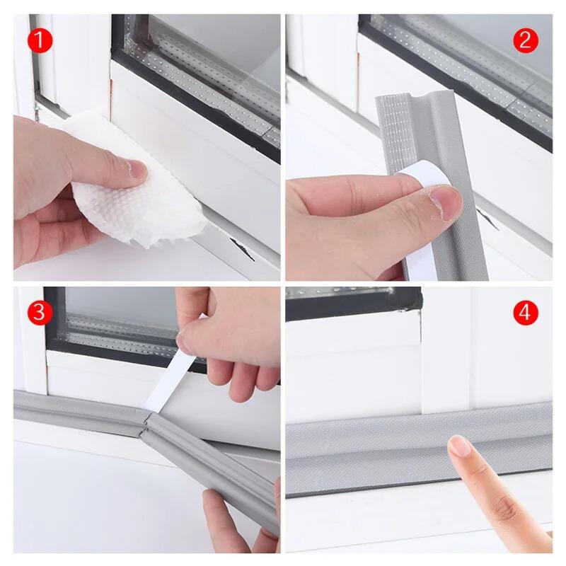 1PC 10m/393.7in Soundproof Foam Window Weatherproof Sealing Strip Sliding Door Window Windproof Soundproof Door Bottom Sealing