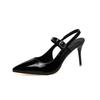 Spring and summer temperament fairy style high heels women's bag head empty women's shoes 2025 spring and summer new pointed thin heel sandals women