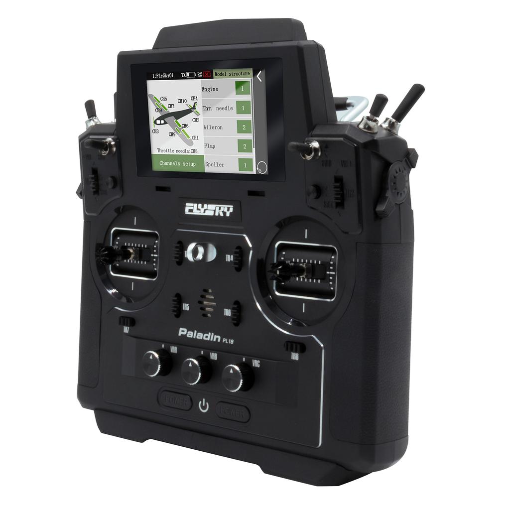 Flysky Paladin PL18 2.4G 18CH Radio Transmitter with FS-FTr10 FTr16S Receiver HVGA 3.5 Inch TFT