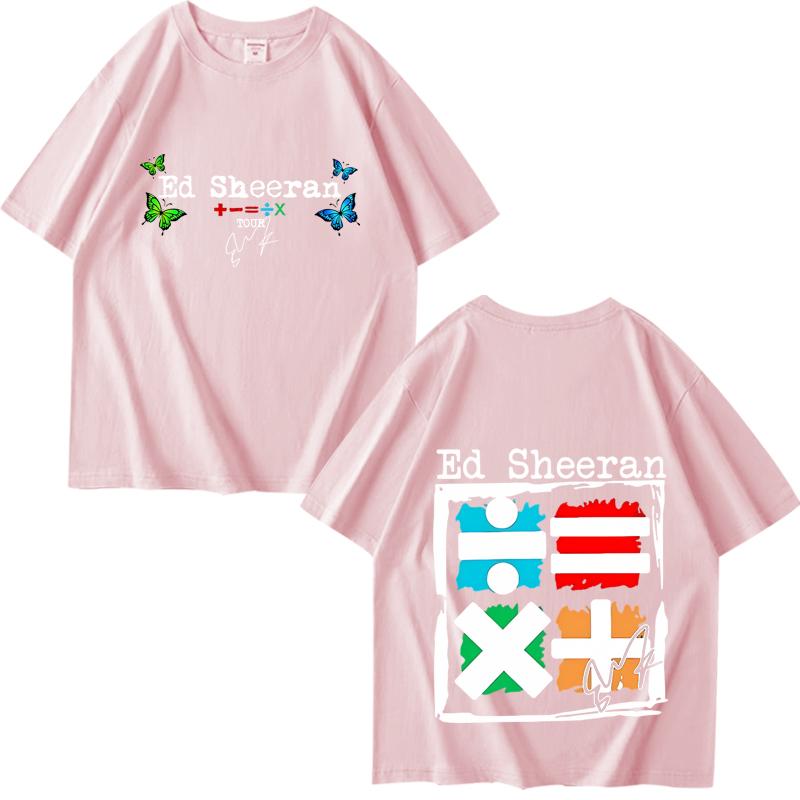 Ed Sheeran Mathematics Tour T-Shirt neu Herren Damen lustig Oversize 100% Baumwolle Mode Kurzarm Sommer Druck Unisex Tops