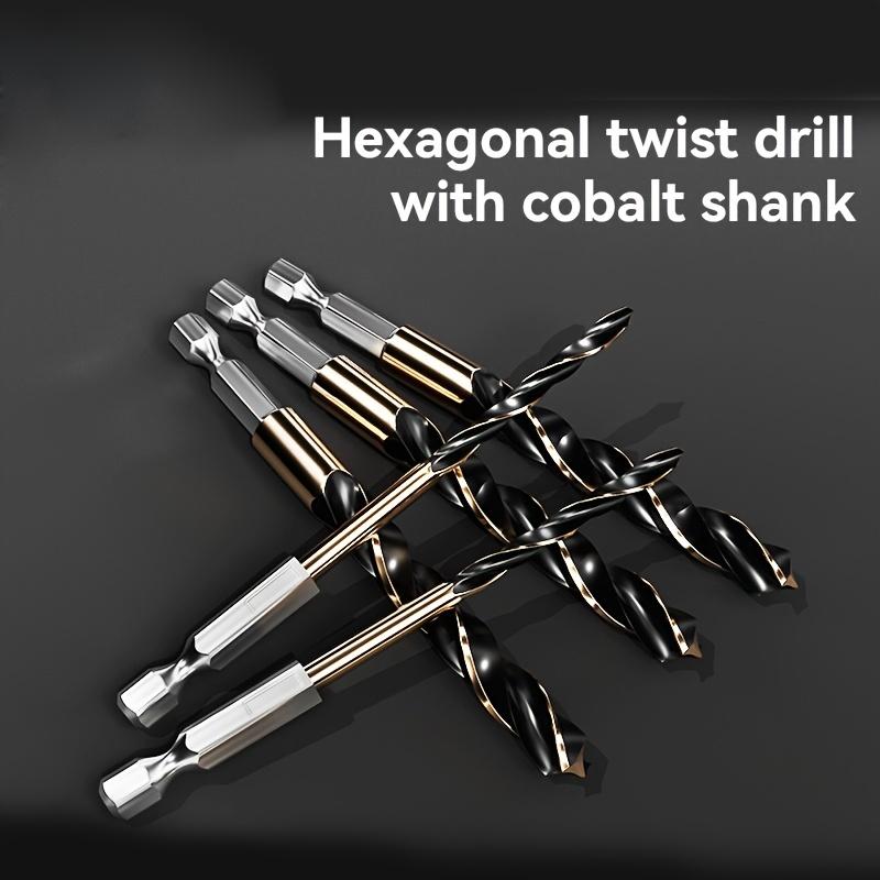 Hex Shank Metric Drill Bit Set(3mm-10mm), Quick Change  Impact Driver Hex Drill bits for Metal Steel Wood Plastic Aluminum Alloy