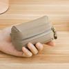 Leather Girls Mini Key Wallet With Zipper Coin Pocket For Daily Use