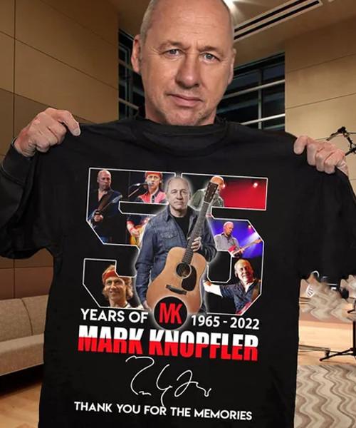 

57 Years of 1965 – 2022 Mark Knopfler Short Sleeve Black All Size T-Shirt QQ375 Unisex T-Shirt XXXXL