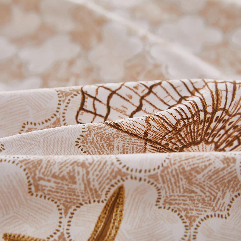 Pastoral Cotton Duvet Cover Set: Men's & Women's All-Season 4-Piece Bedding with Bed and Fitted Sheets