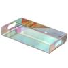 Iridescent Acrylic Storage Box with Hollow Handle Heavy Duty Multi-functional Large Capacity Desktop Makeup Tray Basket Organizer Tissue Holder