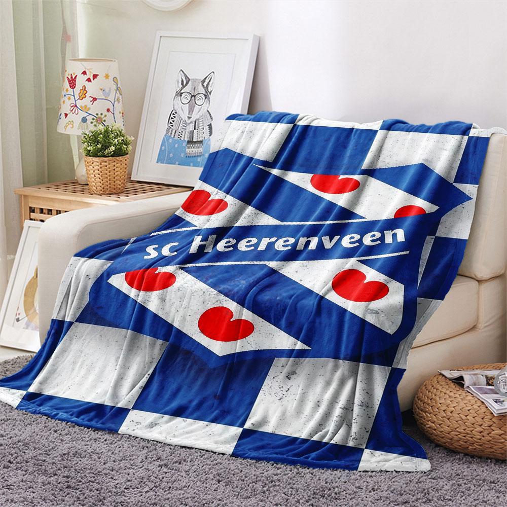 SC Heerenveen Printed Flannel Blanket, soft throw for bedroom sofa, washable, Christmas present, great gift.