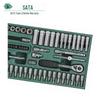 SATA 66-Piece 6.3MM Series Socket Tool Tray Set