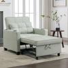 Sofá Cama Extensible Individual 3 en 1 – Con Portavasos y Puerto USB, Sillón Sofá, Sillón Cama, Sillón, Perfecto para Habitaciones Pequeñas